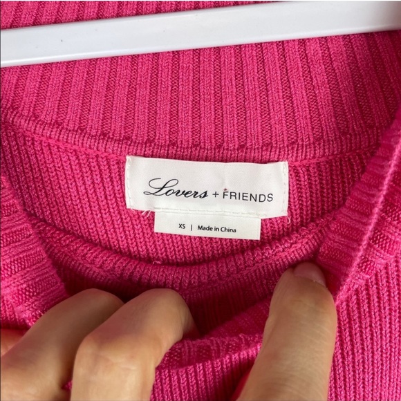 LOVERS + FRIENDS Westmont Dress in Bright Pink XS - Picture 4 of 4